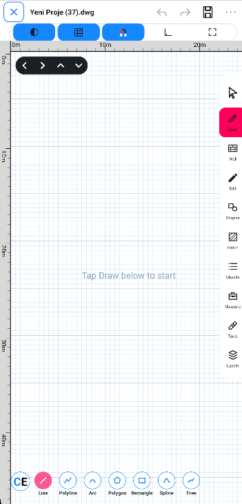 CAD Editor Floor Plan Designer screen
